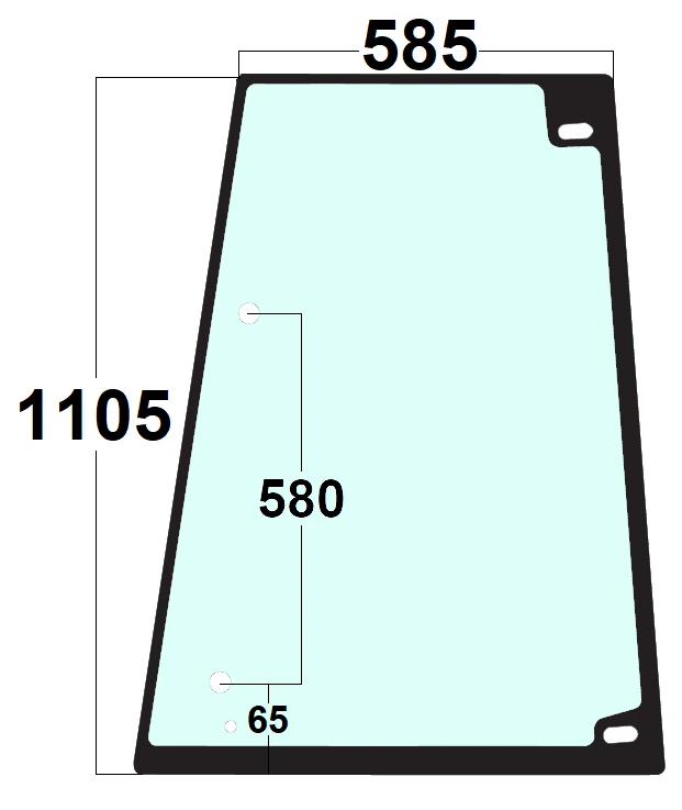 Szyba boczna prawa koparko-ładowarka Volvo 11149693