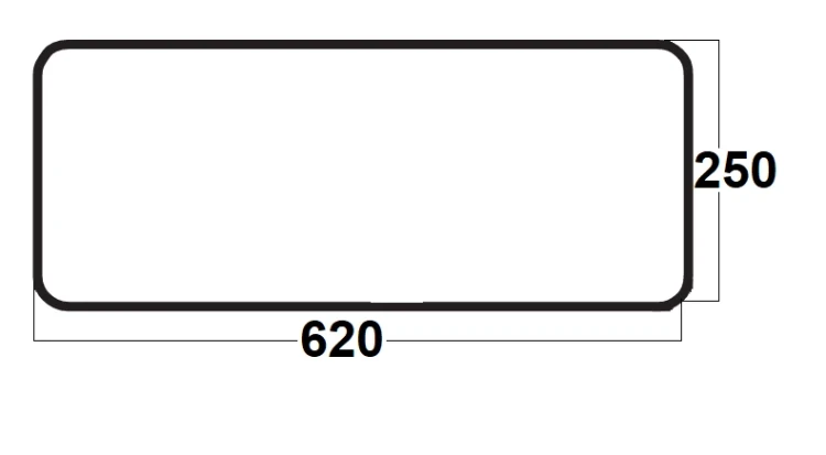 Szyba tylna dolna do ciągnika Władymirec T-25 A2 (163a)