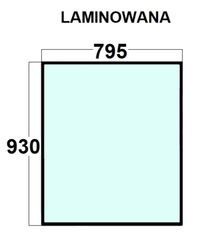 Szyba przednia górna laminowana koparka kołowa CAT 1225721 188-3002 122-5721, 1883002