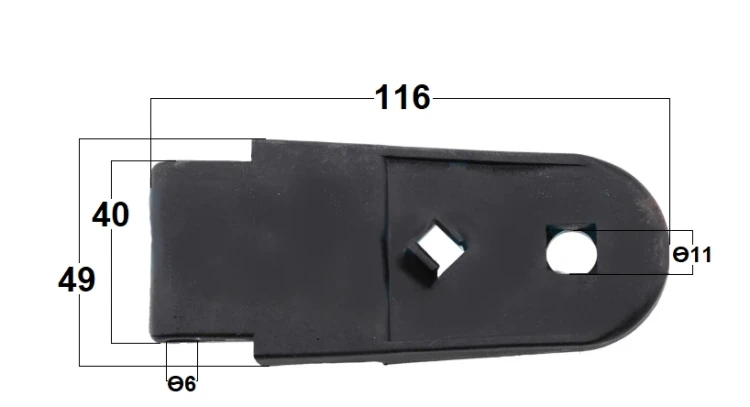 Zawias tylnej szyby Fendt 816810050050