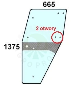 Szyba drzwi lewe do ciągnika Deutz-Fahr  04358529, 04358748, 4358529, 4358748