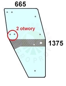 Szyba drzwi prawe do ciągnika Deutz-Fahr  04358530