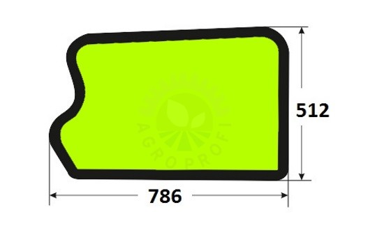 Szyba drzwi dolna lewa ładowarka teleskopowa JCB 827/80200, 827/80200