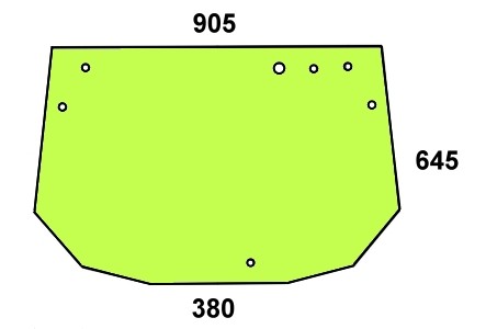 Szyba tylna do ciągnika Fendt - 247811051010