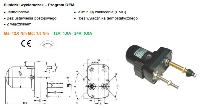 silnik wycieraczki silniczek wycieraczki maszyna budowlana dźwig jacht żuraw napędy wycieraczek szyb czyszczenie szyb i reflektorów