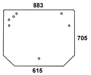 Szyba tylna do ciągnika Deutz-Fahr, Hurlimann, Lamborghini, Same 0.010.7719.0