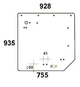 Szyba tylna do ciągnika Renault, Claas Ares, Arion, Atles - 7700072361