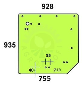 Szyba tylna do ciągnika Renault, Claas Ares, Arion, Atles - 7700050257
