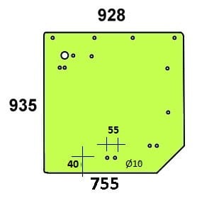 Szyba tylna do ciągnika Renault, Claas Ares, Arion, Atles - 7700050257