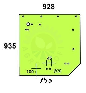 Szyba tylna do ciągnika Renault, Claas Ares, Arion, Atles - 7700072361