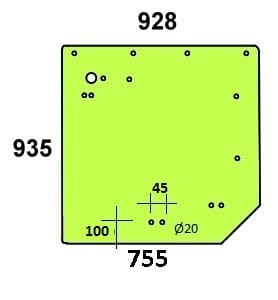 Szyba tylna do ciągnika Renault, Claas Ares, Arion, Atles - 7700072361