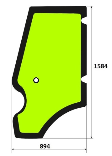 Szyba drzwi lewe koparko-ładowarka JCB 827/80143