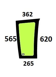 Szyba przednia dolna lewa do ciągnika Fendt - 916811040061