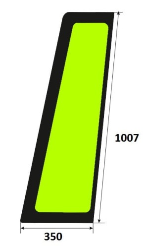 Szyba drzwi lewa stała koparko-ładowarka Case E48357, R52885