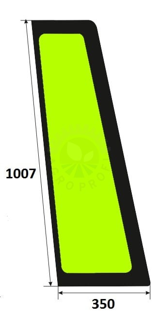 Szyba drzwi prawa stała koparko-ładowarka Case E48358, R52886