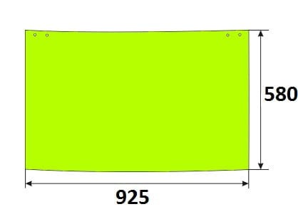 Szyba tylna górna koparko-ładowarka Case E48356