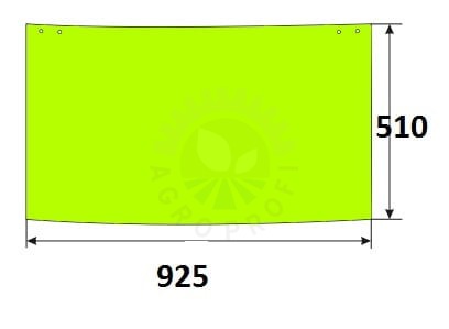Szyba tylna środkowa koparko-ładowarka Case E48355