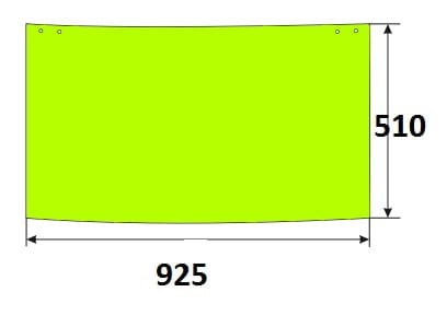 Szyba tylna środkowa koparko-ładowarka Case E48355