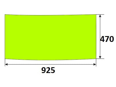 Szyba tylna dolna koparko-ładowarka Case E48354