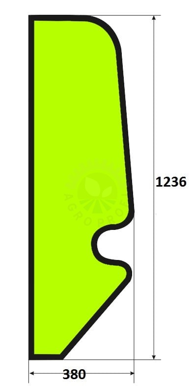 Szyba boczna lewa ładowarka teleskopowa JCB 332/F8506