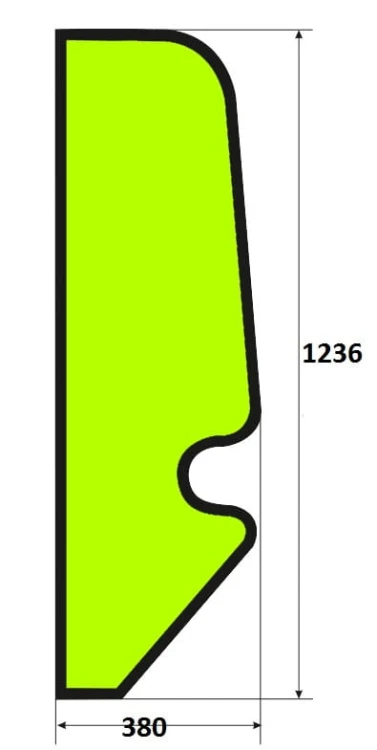 Szyba boczna lewa ładowarka teleskopowa JCB 332/F8506