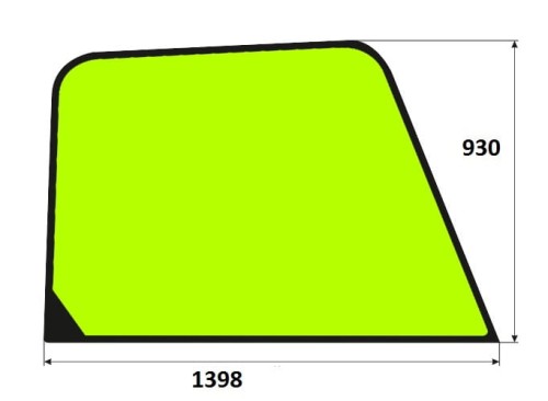 Szyba boczna prawa ładowarka teleskopowa JCB 400/R0092