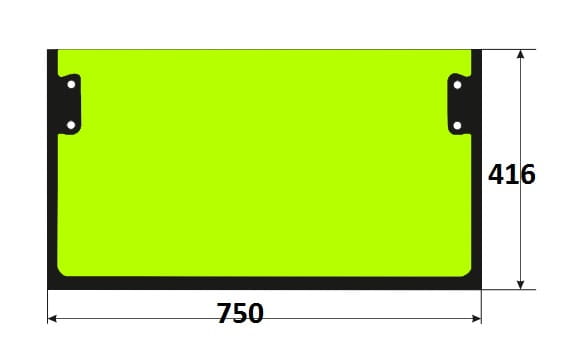 Szyba przednia dolna koparka gąsienicowa, kołowa JCB 333/J3878