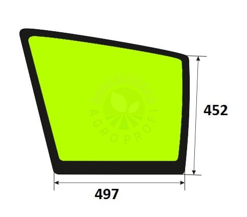 Szyba dolna prawa minikoparka JCB 827/80289
