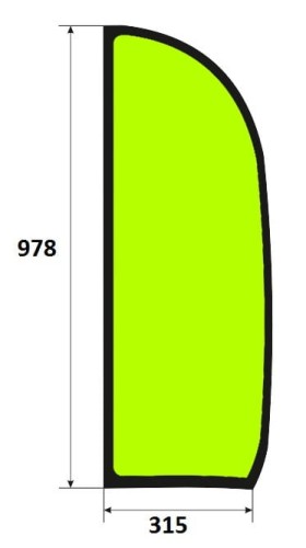 Szyba boczna lewa minikoparka JCB 827/80288