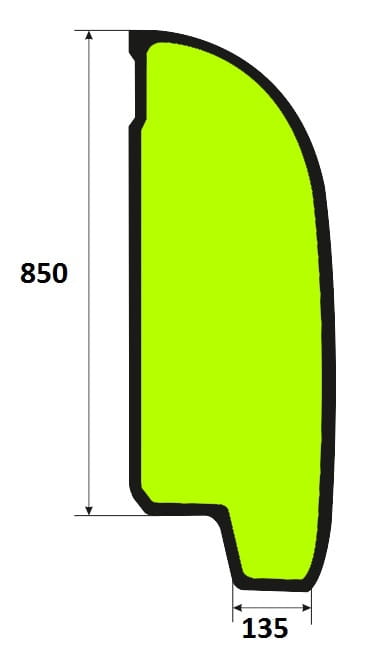 Szyba boczna lewa minikoparka JCB 827/80445