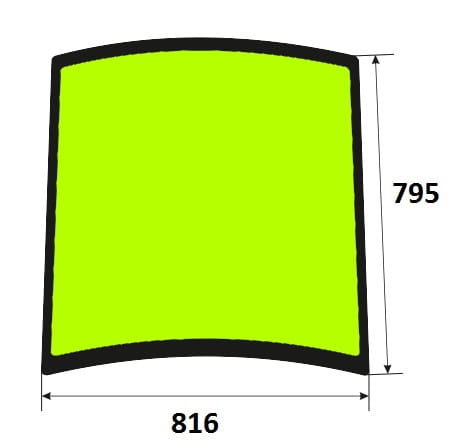 Szyba dolna prawa minikoparka JCB 827/80289