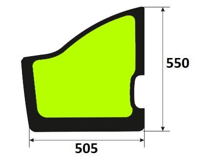 Szyba drzwi dolna minikoparka JCB 827/80396
