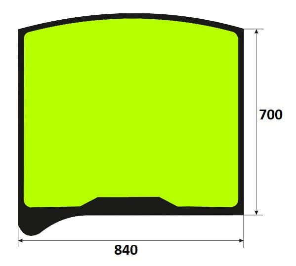 Szyba tylna minikoparka JCB 827/80409