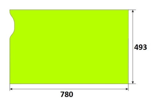 Szyba przednia dolna minikoparka JCB 827/80471