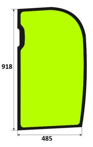 Szyba boczna lewa minikoparka JCB 827/80410