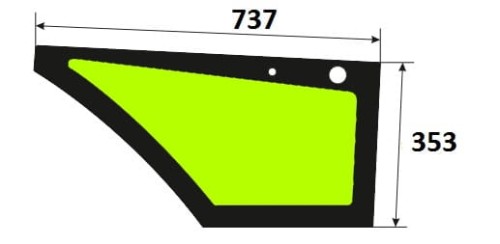 Szyba drzwi dolna prawa koparko-ładowarka Volvo 11149774