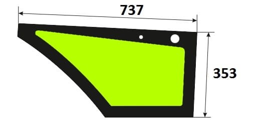 Szyba drzwi dolna prawa koparko-ładowarka Volvo 11149774