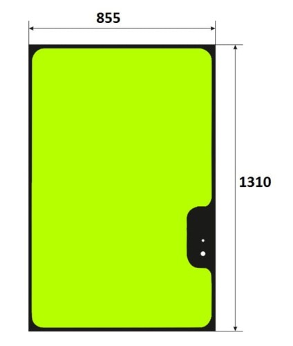 Szyba tylna koparko-ładowarka Volvo 11715218, 11709834