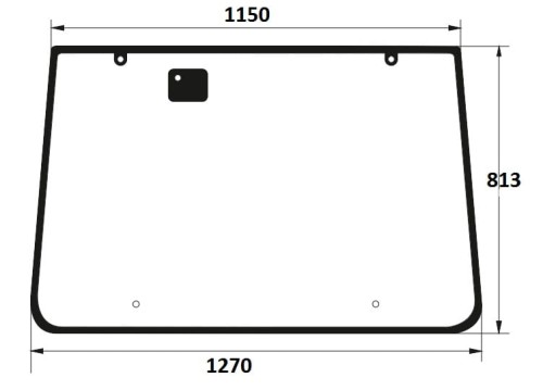 szyba tylna do ciągnika Farmer