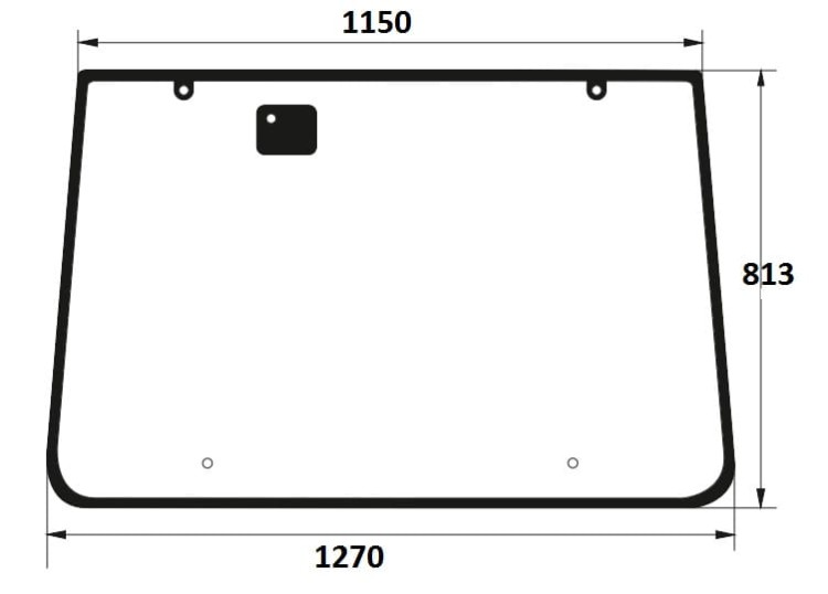 szyba tylna do ciągnika Farmer