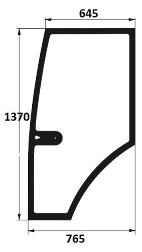 szyba drzwi lewe do ciągnika Farmer