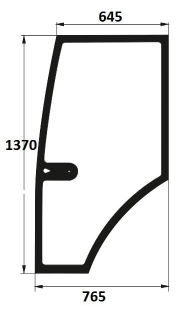 szyba drzwi lewe do ciągnika Farmer