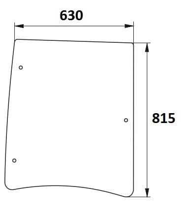 szyba boczna prawa do ciągnika Farmer
