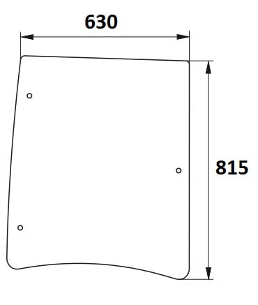 szyba boczna prawa do ciągnika Farmer