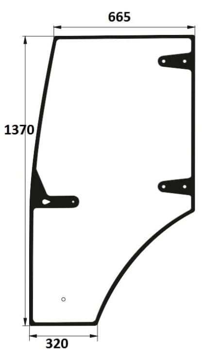 Szyba drzwi lewe do ciągnika Farmer