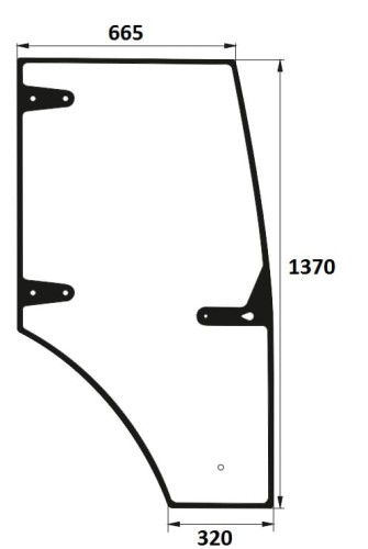 Szyba drzwi prawe do ciągnika Farmer