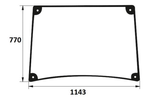 Szyba przednia do ciągnika Farmtrac 28SZHPGF