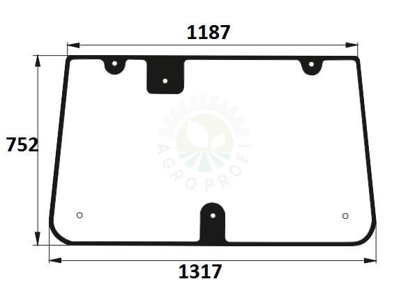 Szyba tylna do ciągnika Farmtrac 675, 675 DT kabina Metal-Fach KR60, KR70 28SZHTGF