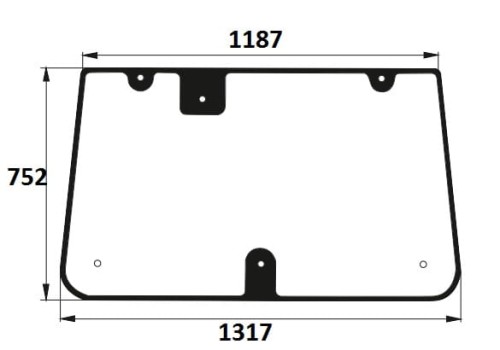Szyba tylna do ciągnika Farmtrac 675, 675 DT kabina Metal-Fach KR60, KR70 28SZHTGF