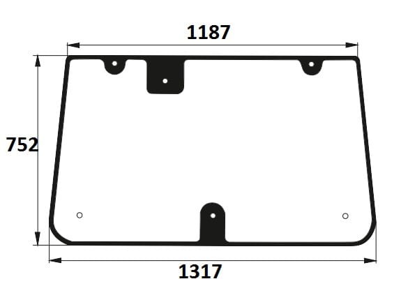 Szyba tylna do ciągnika Farmtrac 675, 675 DT kabina Metal-Fach KR60, KR70 28SZHTGF